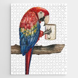 "Macawfee in the Morning" - Java Jungle collection Jigsaw Puzzle