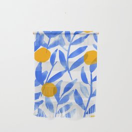 Tropical Lemons / Blue and Yellow Refreshing Lemon Print / Abstract Lemon Vibes / Summer Lemons Wall Hanging