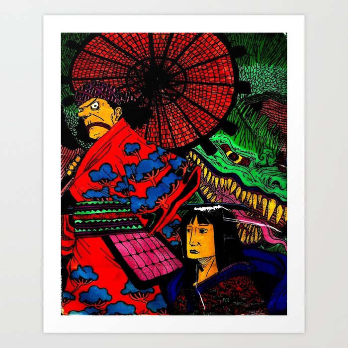 one piece samurai Art Print