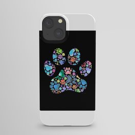 Happy Fun Colorful Paw Print - Paw Perfect iPhone Case