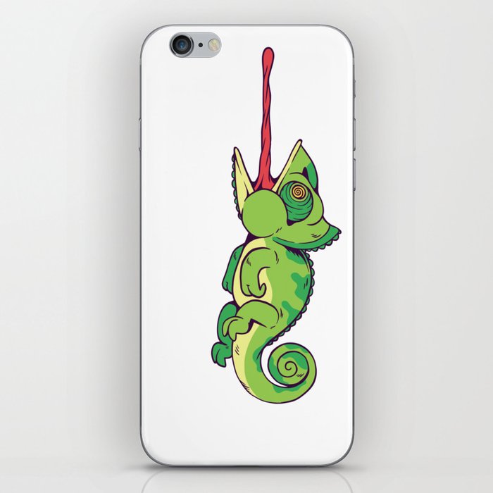 Chameleon Hangs On Tongue iPhone Skin