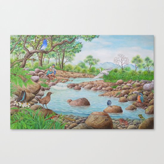 A Day of Forest(7). (the river ecosystem) Canvas Print