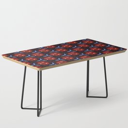 Modern, abstract geometric pattern in tamarillo, regent gray, milano red, cocoa brown, blue-gray, almond, Catalina blue Coffee Table