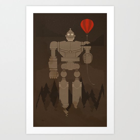 The Robot and The Balloon Art Print