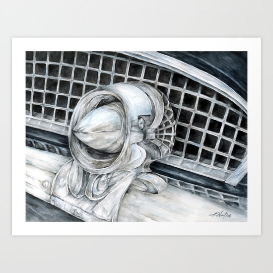 55 Thunderbird Classic Car Art Print