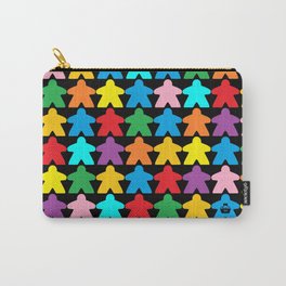 Multicolored Meeples by Blackburn Ink Carry-All Pouch | Playingcards, Colorful, Game, Fun, Pawn, Tabletop, Meeple, Gamer, Play, Meeples 