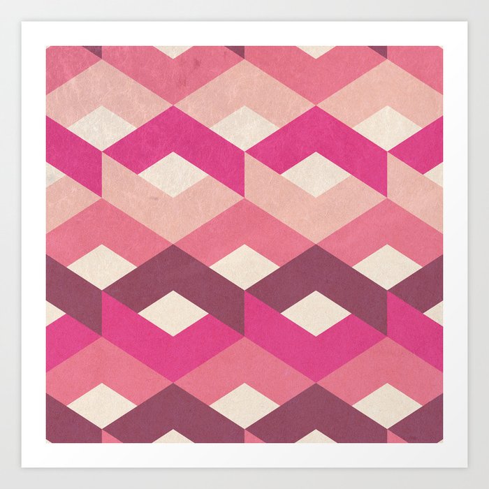 Pink Fancy Pattern Art Print