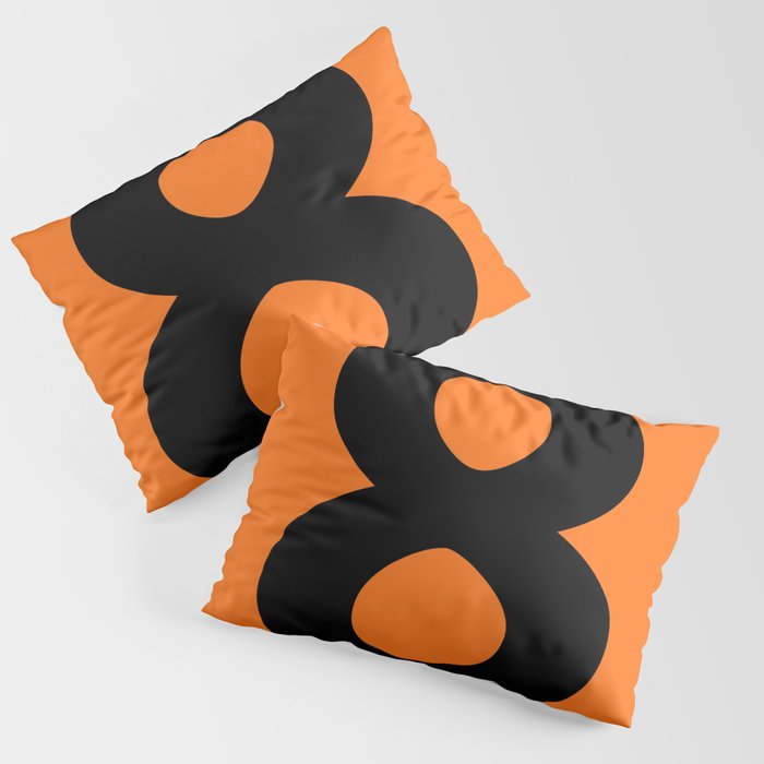 Number 8 (Black & Orange) Pillow Sham