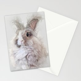 Dwarf Angora Rabbit Wildlife Portrait Stationery Card