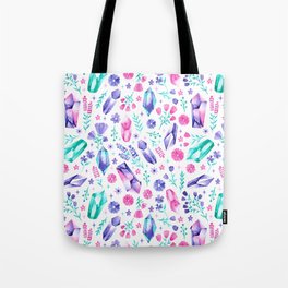 Crytals and Flowers Tote Bag