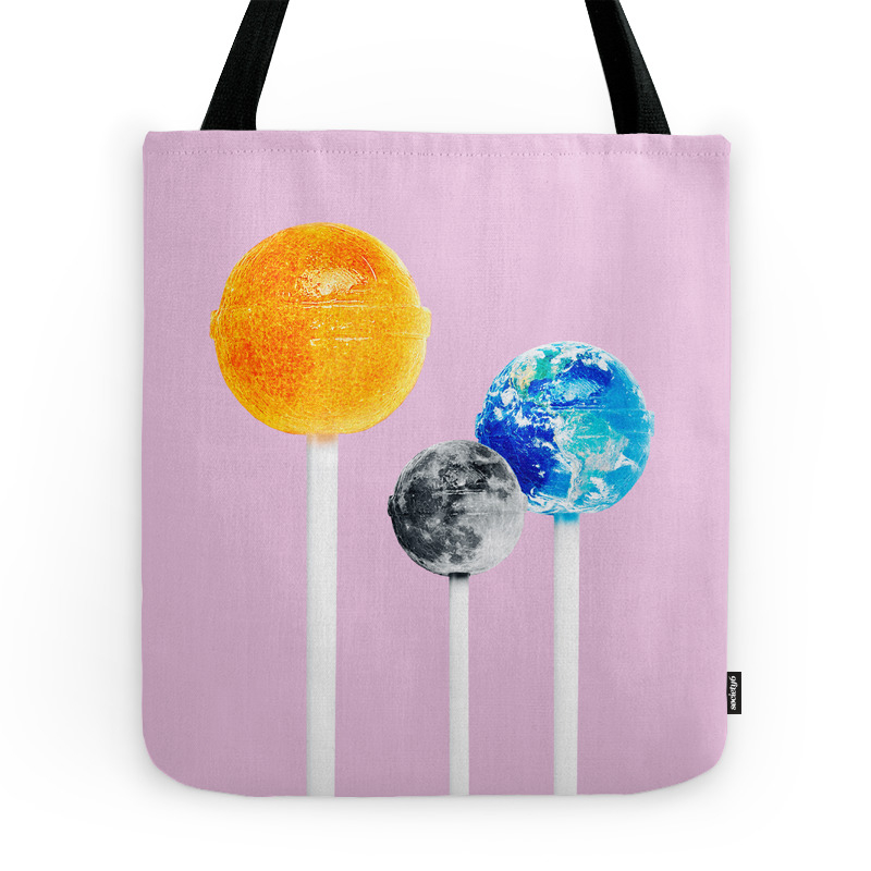 Solar System Lollipops Tote Bag by jonasloose
