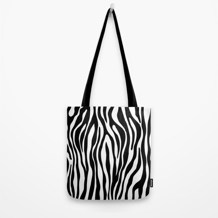 Zebra Print Tote Bag by leatherwooddesign | Society6