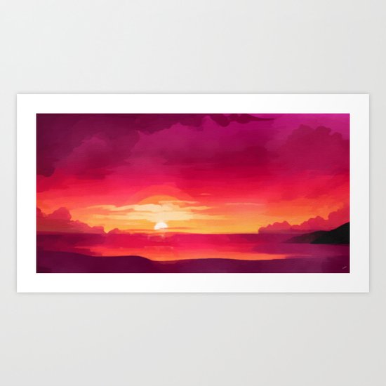 A Panoramic Sunset Art Print