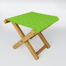 children's pattern-pantone color-solid color-green Folding Stool