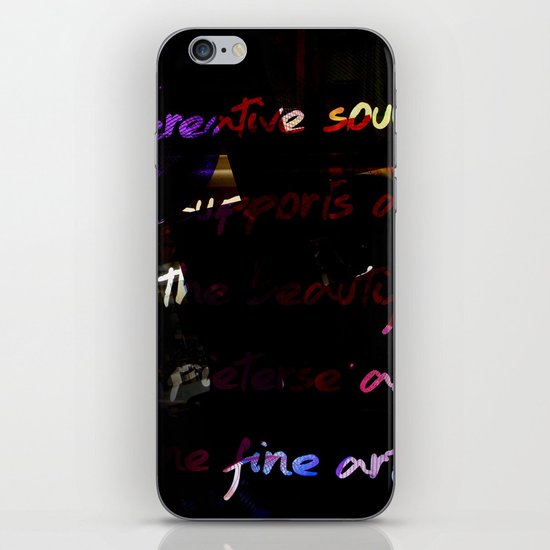 Glowing letters iPhone & iPod Skin