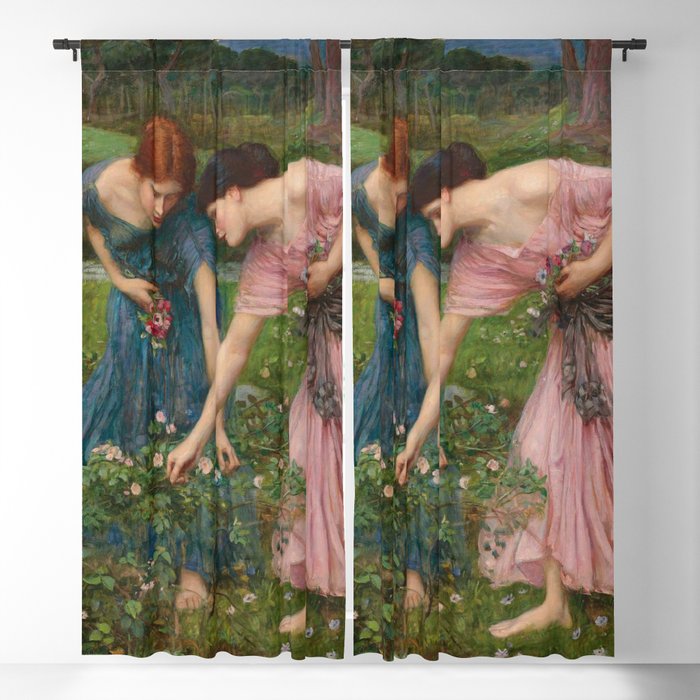 John William Waterhouse - Gather Ye Rosebuds Blackout Curtain