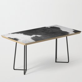 Black and White Cow Skin Print Coffee Table
