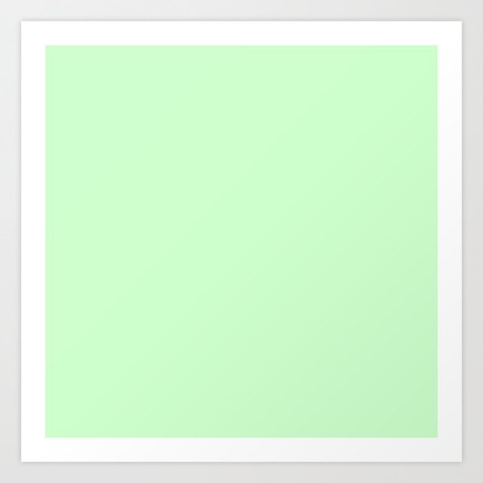 Simply Peppermint Green Art Print