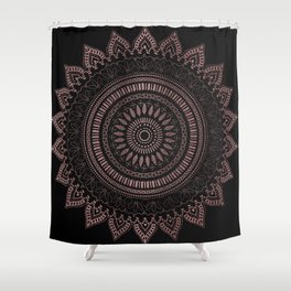 Modern tribal rose gold mandala design Shower Curtain