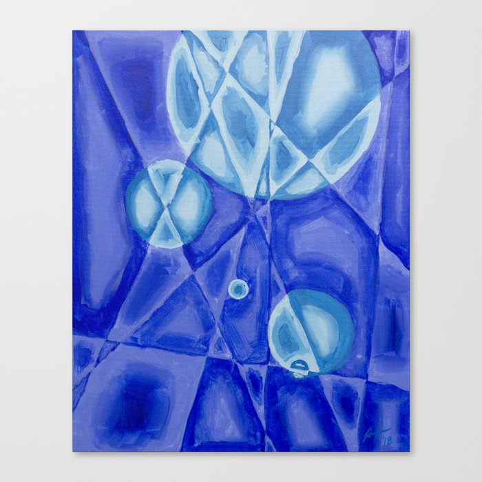 Monochromatic Geometric Abstract Canvas Print By Rhinodillodesigns