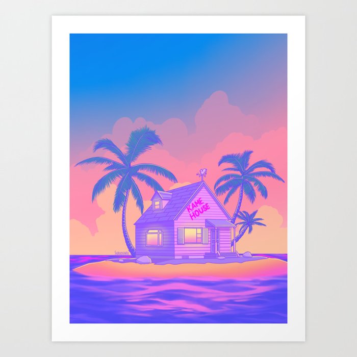 80s Kame House Art Print