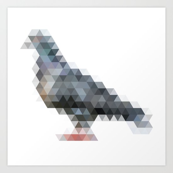 triangular pigeon. Art Print