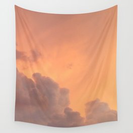 Sunset Pink Cloudscape Wall Tapestry