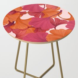 Autumn Ginkgo Leaves Side Table