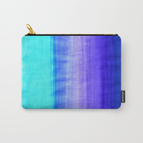 Ocean Horizon - cobalt blue, purple & mint watercolor abstract Carry-All Pouch