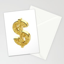 Gold Money Sign Stationery Cards