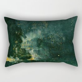 James Whistler - Nocturne in Black and Gold Rectangular Pillow