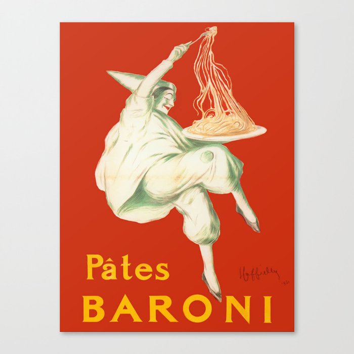 Vintage Poster Pates Baroni Canvas Print By Mosfunky Society6