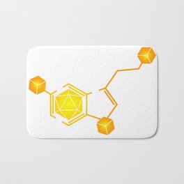 D20 Serotonin  Bath Mat | Dicegoblin, Graphicdesign, Ttrpg, Shirt, Happy, Happyplace, Therapy, Chemical, D20, Dungeonsanddragons 