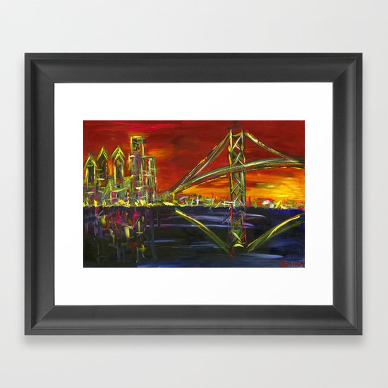 Ben Franklin Sunset Framed Art Print