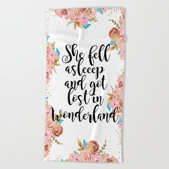Lost in Wonderland Beach Towel