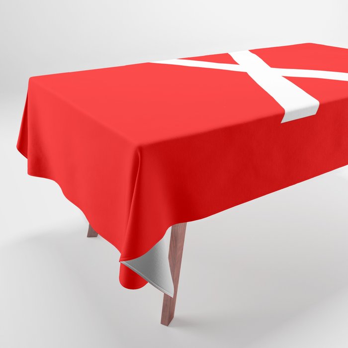LETTER X (WHITE-RED) Tablecloth