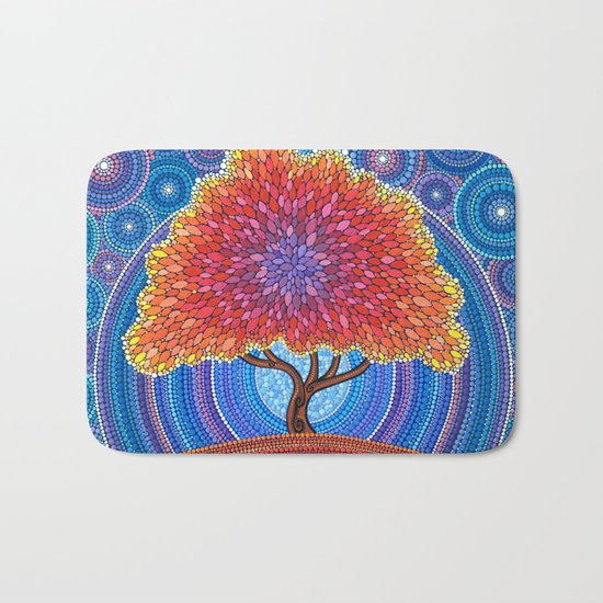 Autumn Blossoms Bath Mat