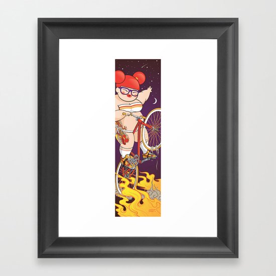 Cosmic wheelie Framed Art Print