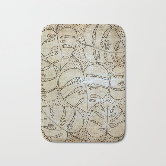 Poá Monstera Bath Mat