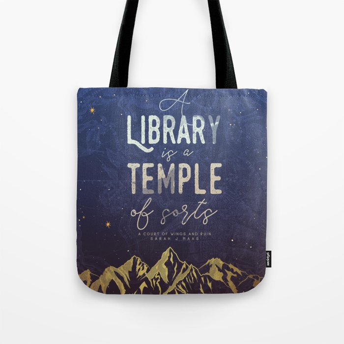 Library Temple Tote Bag