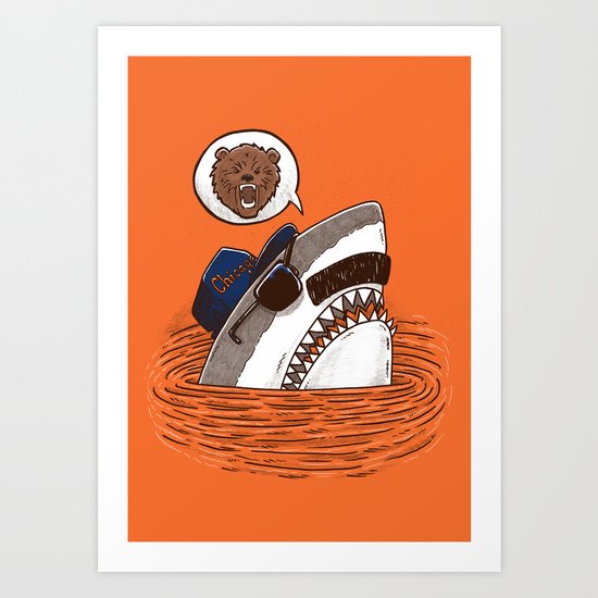 Da Chicago Shark Art Print