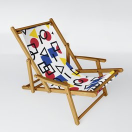 Colorful Geometric Bauhaus Pattern  Sling Chair