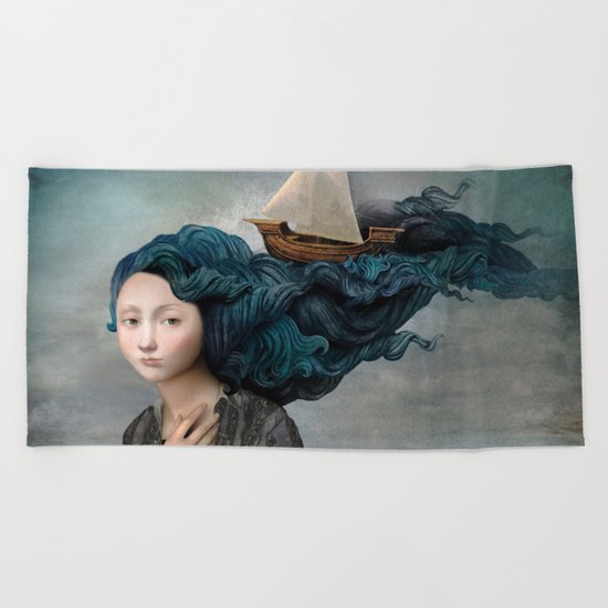 Message from the Sea Beach Towel