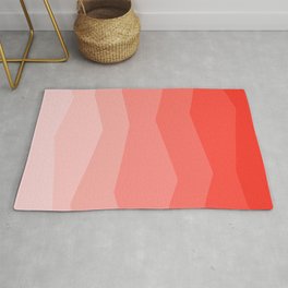 Cool Geometric Living Coral Gradient abstract Rug | Gradient, Cool, Coral, Ombre, Geometric, Unique, Abstract, Pantone, Pastel, Painting 