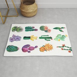 Collection of cacti and succulents Rug