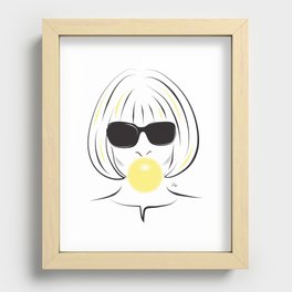 Anna Bubble Gum Recessed Framed Print