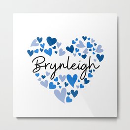 Brynleigh, blue hearts Metal Print
