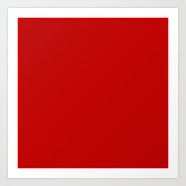 Simply Red Solid Red Minimal Red Art Print