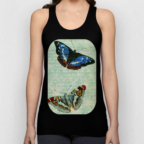 Vintage Butterflies 02 Unisex Tank Top
