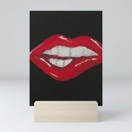 Lip Biting Mini Art Print